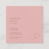 Creative Modern Trendy Design Monogram Sjabloon Vierkante Visitekaartje (Achterkant)