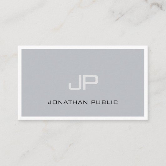 Creative Monogram Cool Plain Trendy Professional Visitekaartje (Voorkant)