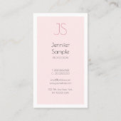 Creative Monogram Design Minimalist Plain Modern Visitekaartje (Achterkant)