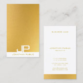 Creative Monogram Elegant Gold Sjabloon Moderne Visitekaartje (Voorkant / Achterkant)