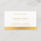 Creative Monogram Elegant Moderne Gold Sjabloon Visitekaartje (Achterkant)