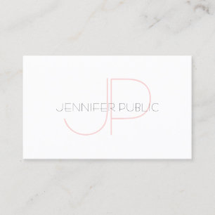 Creative Monogram Minimalist Modern Smart Plain Visitekaartje