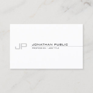 Creative Monogram Modern Professional Simple Plain Visitekaartje