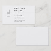 Creative Monogram Slank Design Trendy Modern Plain Visitekaartje (Voorkant / Achterkant)