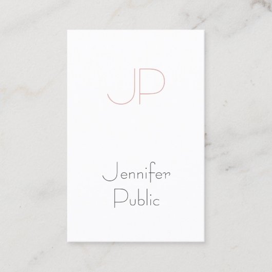 Creative Monogram Slank Luxury Design Trendy Visitekaartje (Voorkant)