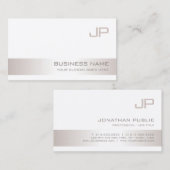 Creative Monogrammed Modern Plain Trendy Luxury Visitekaartje (Voorkant / Achterkant)