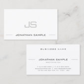 Creative Monogrammen Professional Simple Modern Visitekaartje (Voorkant / Achterkant)