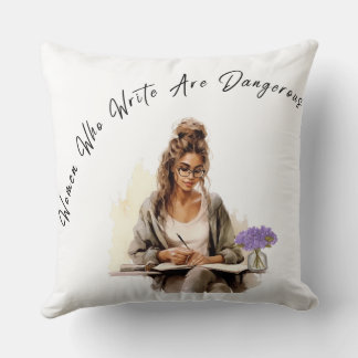 Creative Muse: Vrouw Schrijft 20x20 Sierkussen