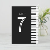 Creative Musicians Piano Key Table Number Kaart (Staand voorkant)