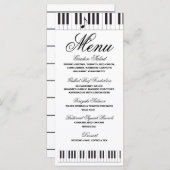 Creative Musicians Piano Keys Weddenschap Menu (Voorkant / Achterkant)