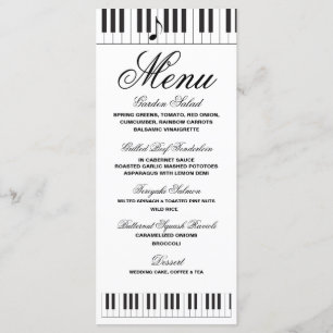 Creative Musicians Piano Keys Weddenschap Menu