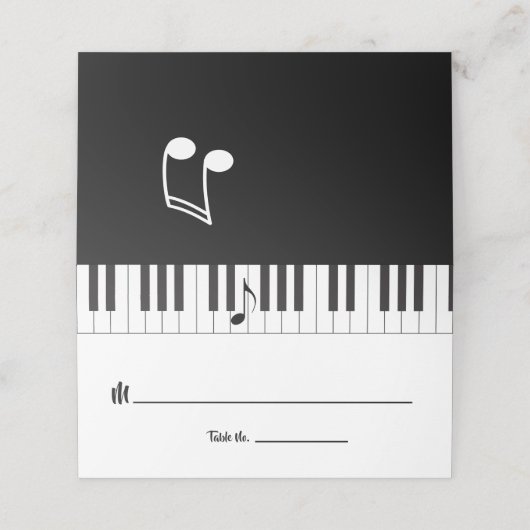 Creative Musicians Piano Keys Wedding (Buitenkant ongevouwen)