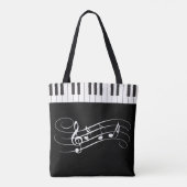 Creative Musicians Piano Keys Wedding Draagtas (Achterkant)