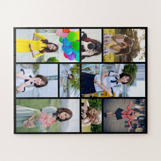 Creative Nine Image Keepsake Photo Puzzle (Horizontal)