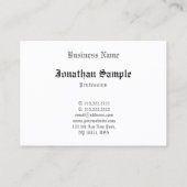 Creative Nostalgic Classic look Old English Text Visitekaartje (Achterkant)