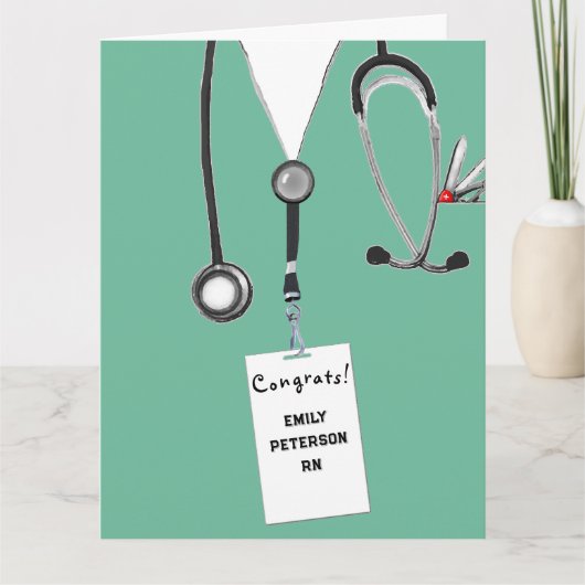Creative Nurse Afstuderen Kaart (Voorkant)