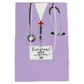 Creative Nurse Afstuderen Medium Gift Bag Cadeauzakje (Achterkant)