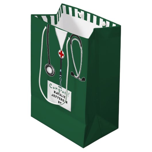 Creative Nurse Afstuderen Medium Gift Bag Cadeauzakje (Voorkant Gekanteld)