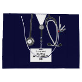 Creative Nurse Graduation Large Gift Bag Groot Cadeauzakje (Achterkant)