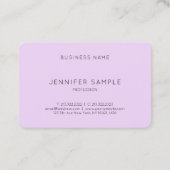 Creative Paars Clean Design Professional-luxe Visitekaartje (Achterkant)