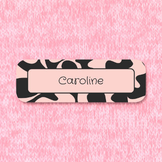 Creative Pastel Blush Pink Magnetic Clothing Naamplaatje