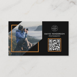 Creative photographer Photography Black Qr Code Visitekaartje