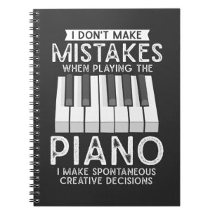 Creative Pianist Witty Piano Musician Music Lover Notitieboek