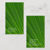 Creative Plain Green Botanic Trendy Consultant Visitekaartje (Voorkant / Achterkant)