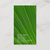Creative Plain Green Botanic Trendy Consultant Visitekaartje (Achterkant)
