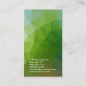 Creative Plain Green Pattern Trendy Consultant Visitekaartje (Achterkant)