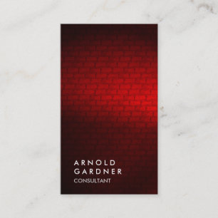 Creative Plain Red Wall Trendy Consultant Visitekaartje