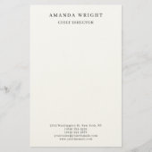 Creative Plain Simple White Attractive Stylish Briefpapier (Voorkant)