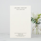 Creative Plain Simple White Attractive Stylish Briefpapier (Staand voorkant)