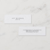 Creative Plain Slim Professional Uniek Mini Visitekaartje (Voorkant / Achterkant)