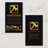 Creative Professional Gold Handyman Tools Hammer Visitekaartje (Voorkant / Achterkant)