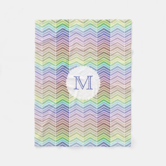 Creative Rainbow en gestructureerd Chevron Pattern Fleece Deken (Voorkant)