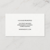 Creative Realtor Logo | Zwarte textuur Visitekaartje (Achterkant)