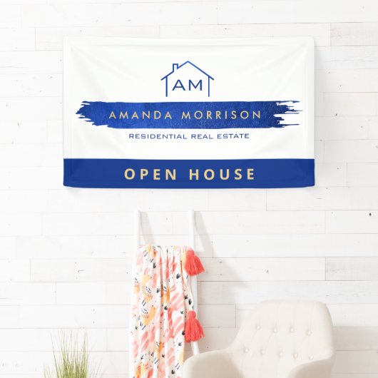 Creative Realtor Real Estate Home Paint Blue Spandoek (Insitu)