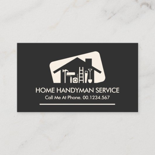 Creative Rectangle Box Handyman Tools Visitekaartje (Voorkant)
