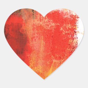 Creative Red Abstract Hart Sticker