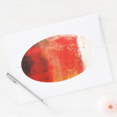 Creative Red Abstract Ovale Sticker (Envelop)