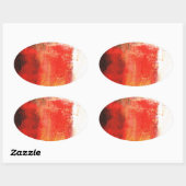 Creative Red Abstract Ovale Sticker (Vel)