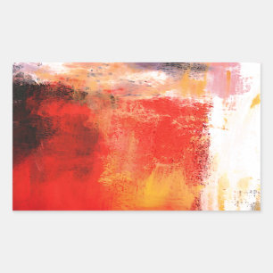 Creative Red Abstract Rechthoekige Sticker