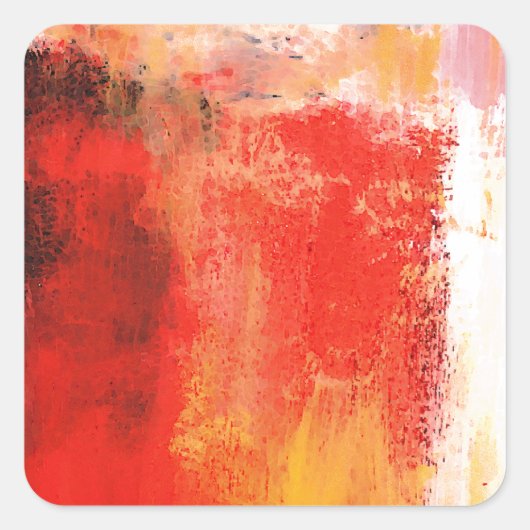 Creative Red Abstract Vierkante Sticker (Voorkant)