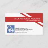 Creative Red Geometric Layers Gezondheidszorg Visitekaartje (Achterkant)