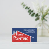 Creative Red Home Rooftop Building Visitekaartje (Staand voorkant)