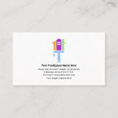 Creative Red Home Rooftop Building Visitekaartje (Achterkant)