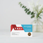Creative Red Road Pattern Bold Red Taxi Visitekaartje (Staand voorkant)