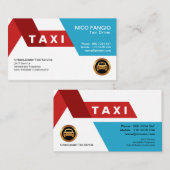 Creative Red Road Pattern Bold Red Taxi Visitekaartje (Voorkant / Achterkant)