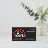 Creative Red Roof Signage Roofing Visitekaartje (Staand voorkant)